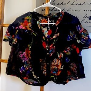 Free people crop blouse